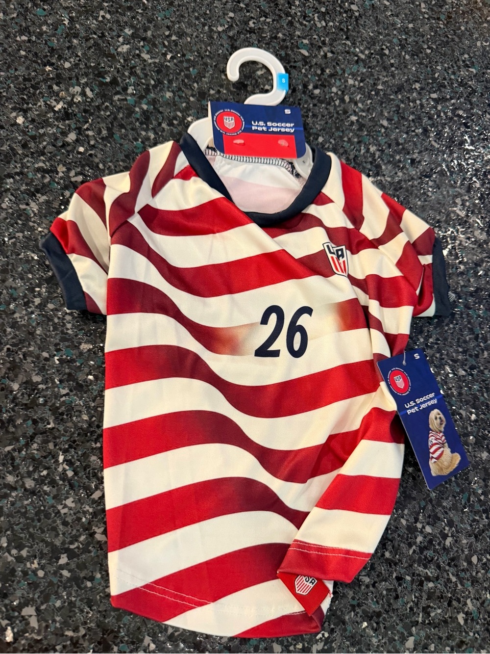 U.S. Soccer red & white dog pet jersey World Cup 2026 Size Small NWT